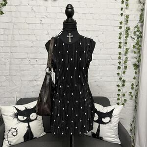 Vintage Initiatives twee indiesleaze grunge polka dots micro mini tank dress M